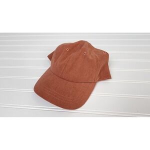 Universal Thread Corduroy Baseball Cap Rust Orange Adjustable Strap Women